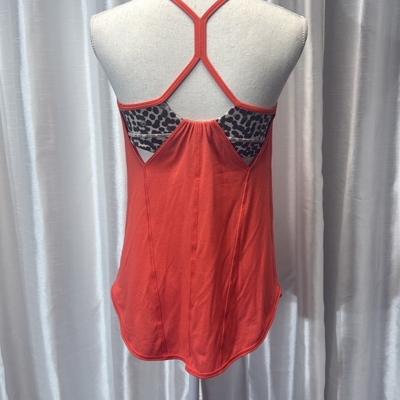 Lululemon Roll Out Tank Heathered Alarming / Ace Spot Grain Black Size 6 - Picture 8 of 11